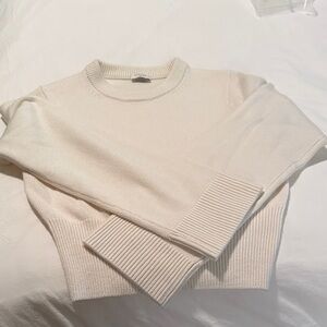 Aritzia Cream Crew Neck Sweater